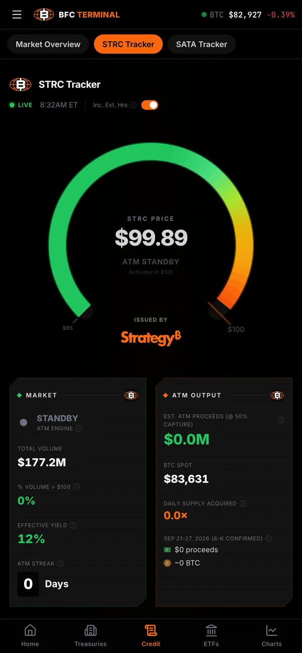 STRC Tracker on a phone